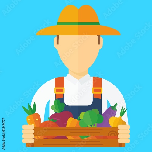 farmer man with vegetables