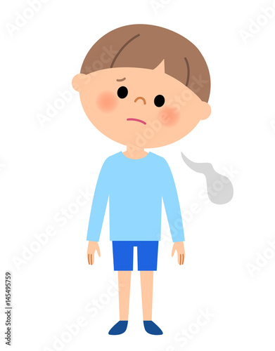 男の子 ため息