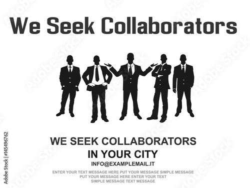 Business teamwork flyer poster design background black