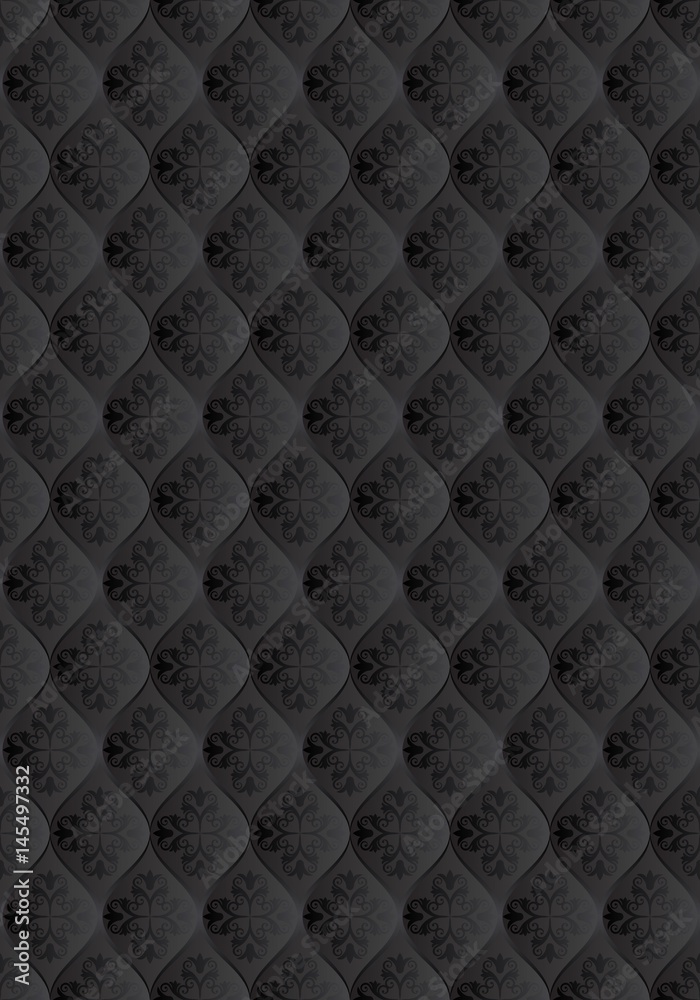 black seamless backgrand with decorative patern