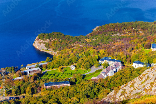 View from the top Dalsnuten in Stavanger, Norway. photo