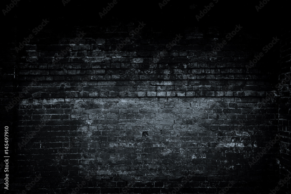 Old black wall background. Texture with border black vignette background.  Studio backdrop - well use as back drop background, black gradient frame.  Stock Photo | Adobe Stock