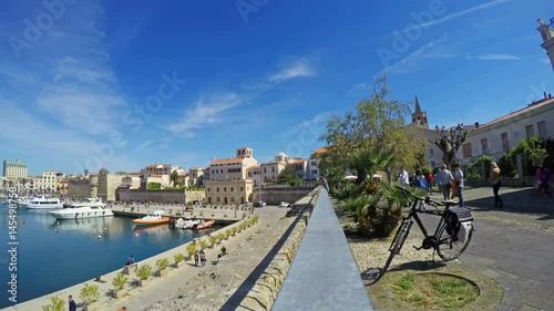 Time lapse in Alghero seafront