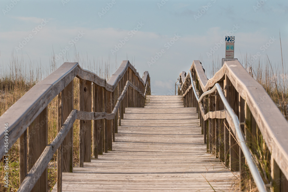 Fototapeta premium Boardwalk leading to the beach.