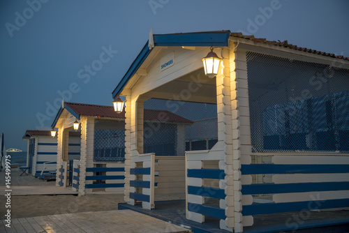 Luxury resort beach with showers