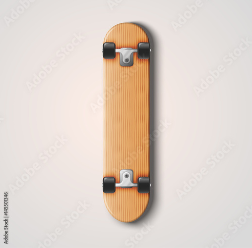Photorealistic skateboard vector illustration