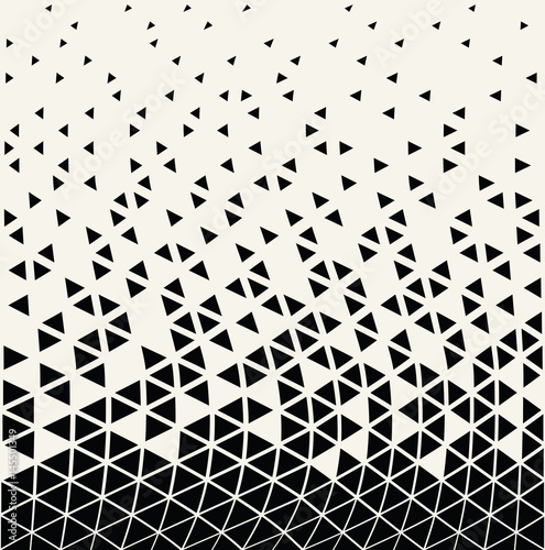 abstract geometric triangle halftone gradient seamless vector pattern