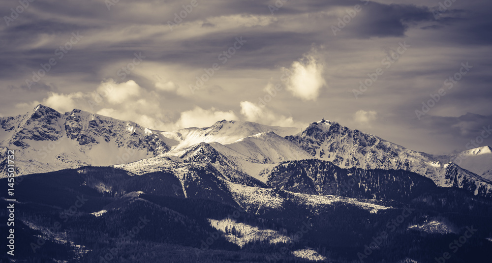 Cloudy panorama of Tatra Mountains Cloudy panorama of Tatra Mountains