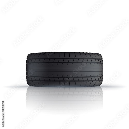 lying car tire