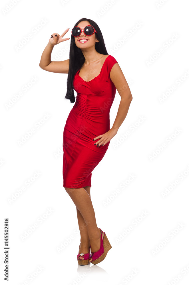 Nice woman model isolated on the white background Nice woman model isolated on the white background