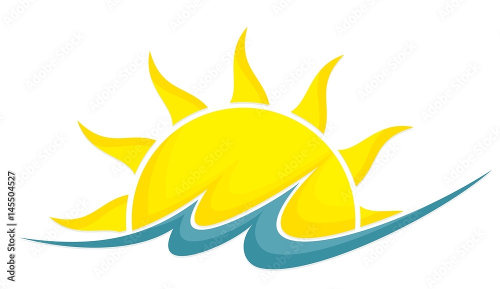 Logo sun and sea. Logo sun and sea.