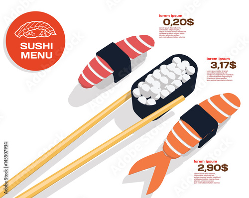 Sushi vector menu