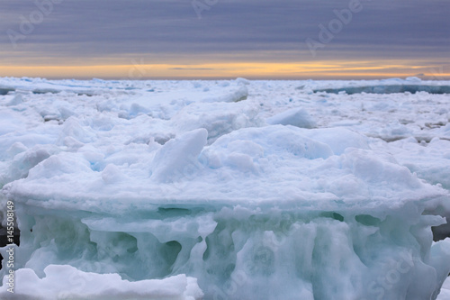 Sea ice along the Newfoundland coast in spring. © ggw