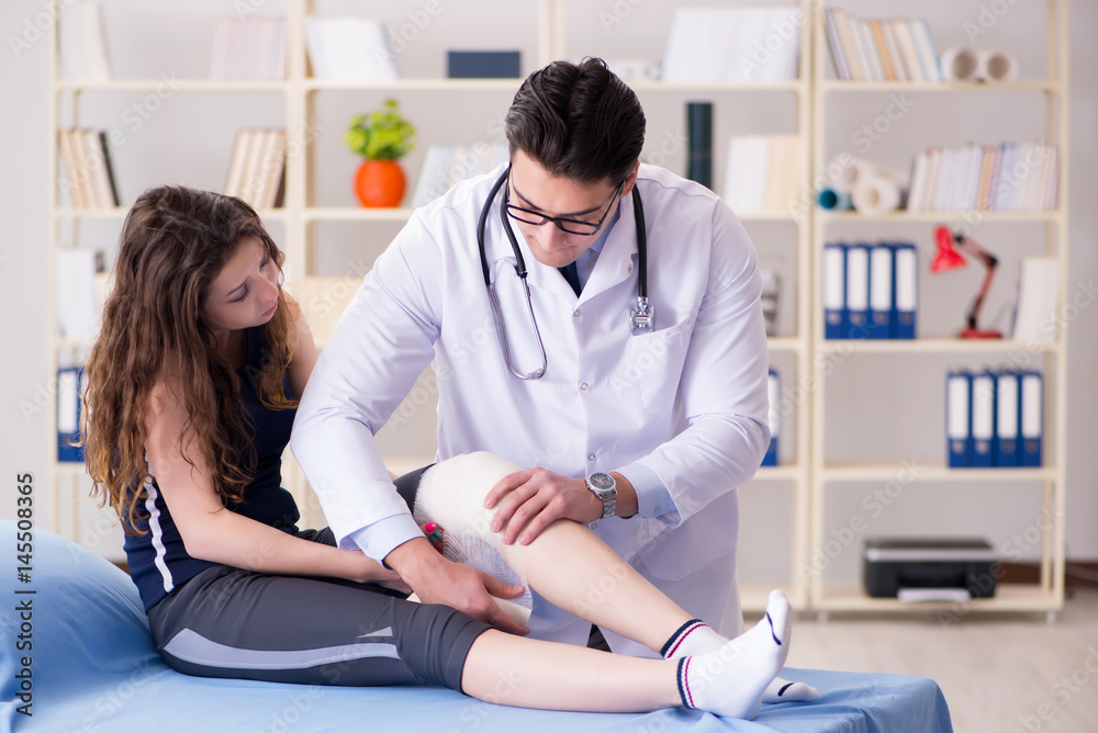 Traumatologist is taking care of the patient Traumatologist is taking care of the patient