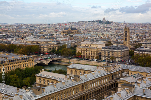 aerial view of Paris, France