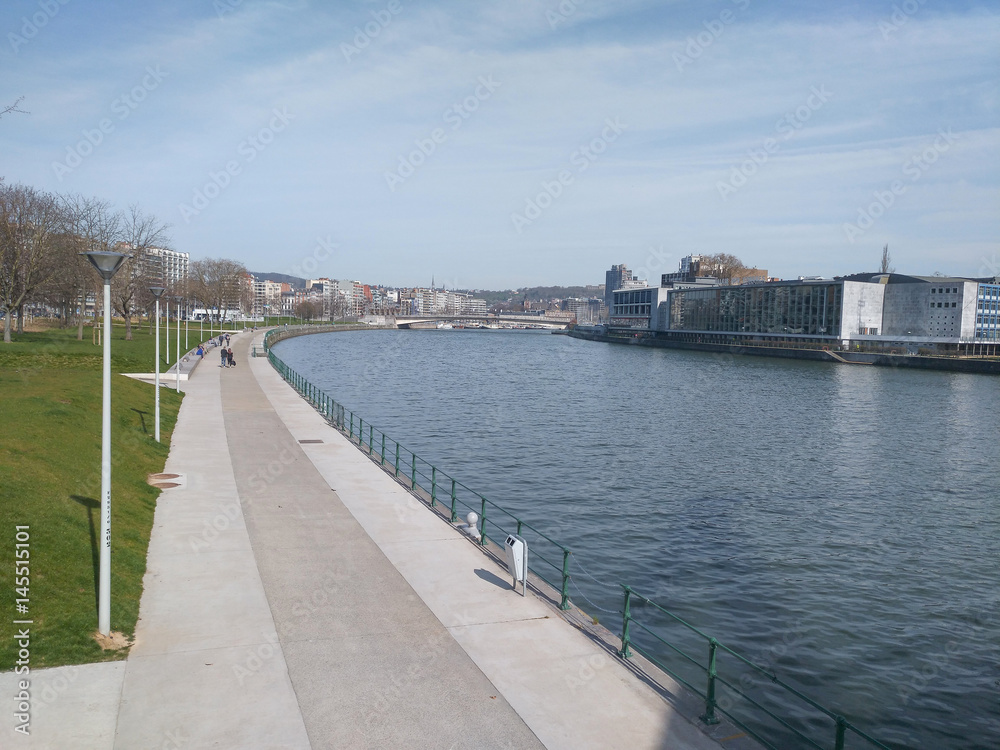 The waterfront in Liege, Belgium