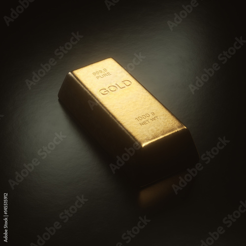 Gold bar 1000 grams. Concept of success in business and finance.