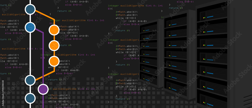 © bakhtiarzein - git repositories software subversion backup server process in programming and coding with milestone branch