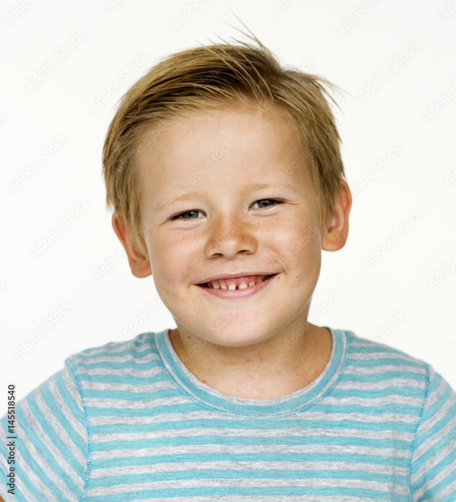 Portrait of kid studio shoot on white background Portrait of kid studio shoot on white background