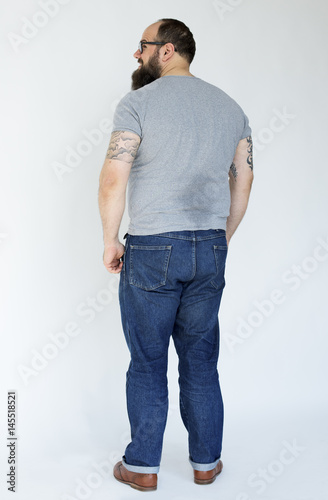 Adult Man Stand Alone Studio Portrait