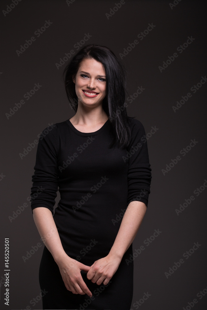 Obraz premium Woman in black dress