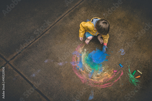 Child in Rain