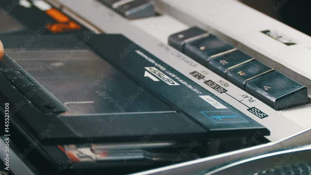 Opening the Cassette Deck, Inserting a Cassette and Playing a Tape