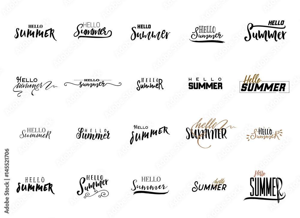 Summer - Handmade template. Isolated vector object logo is a badge for your design Summer - Handmade template. Isolated vector object logo is a badge for your design