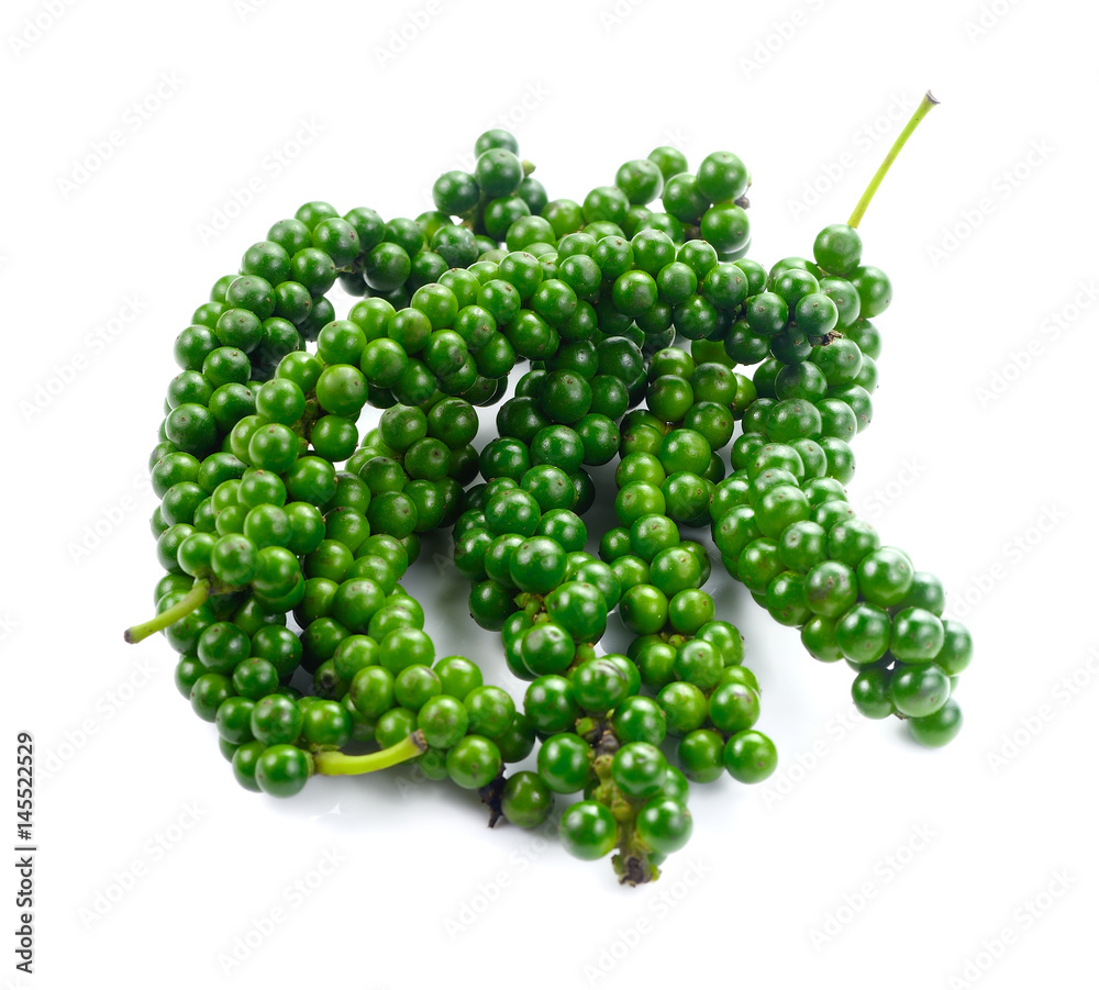Fresh piper nigrum isolated on a white background
