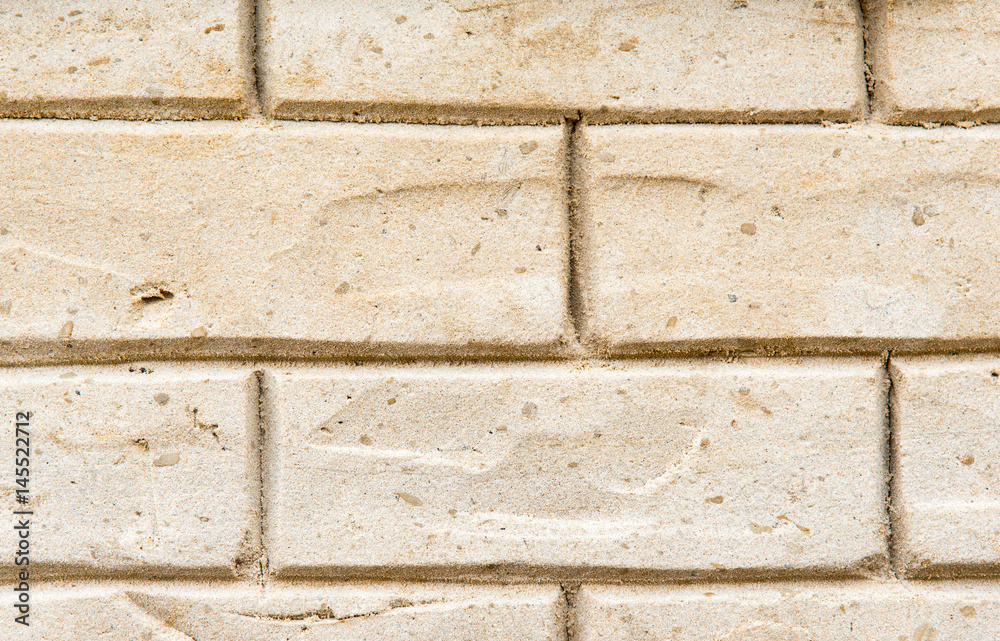 Background from a brickwall made of sand
