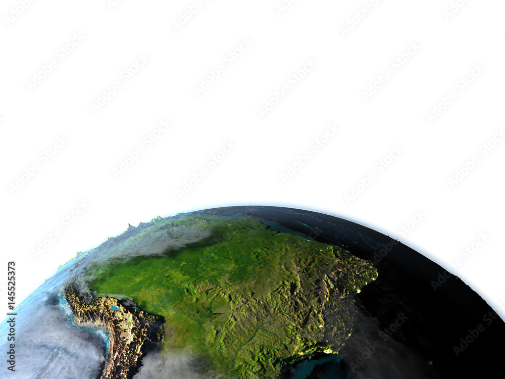 Fototapeta premium South America on planet Earth