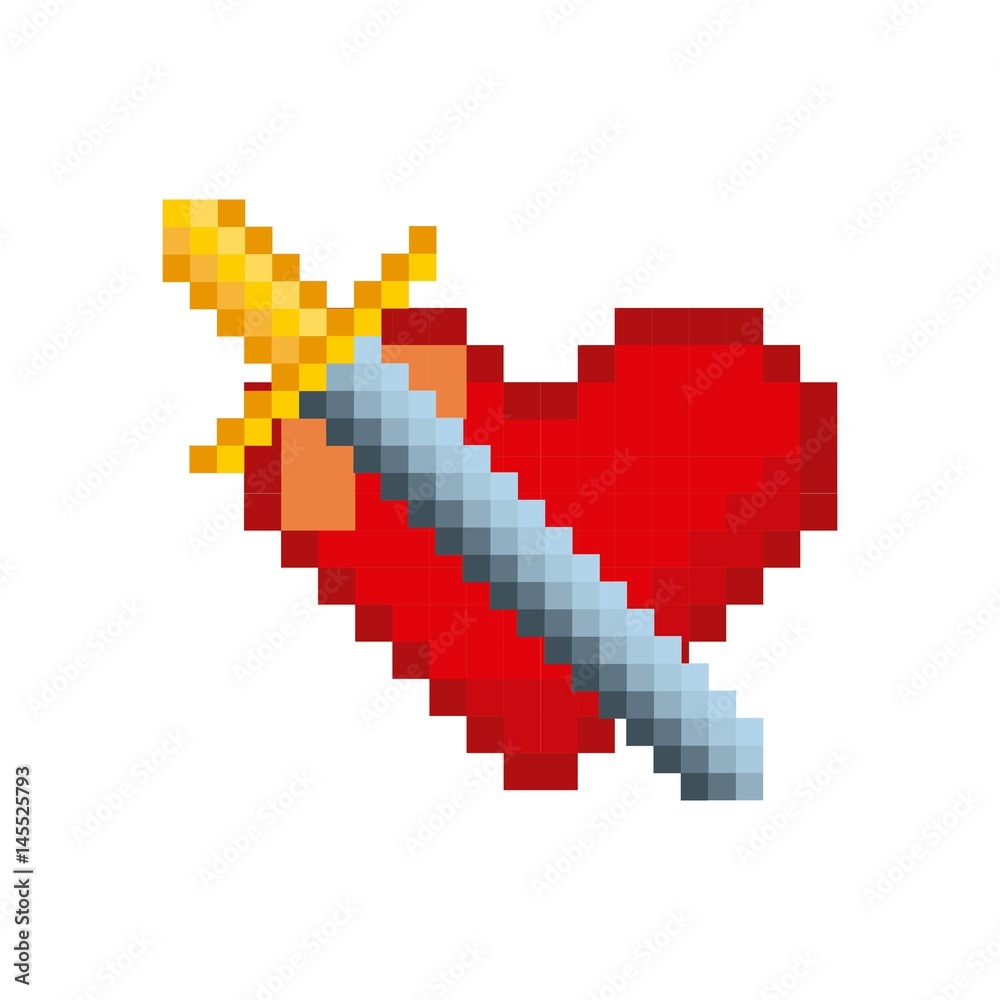 pixelated video game icons vector illustration design