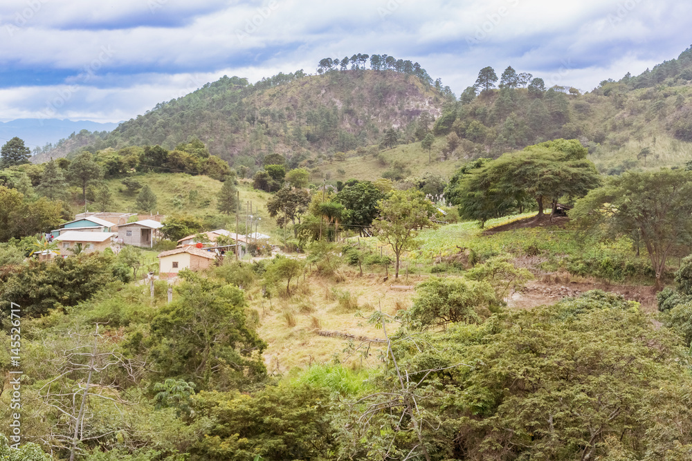 Mountain landscape in remote areas of Honduras