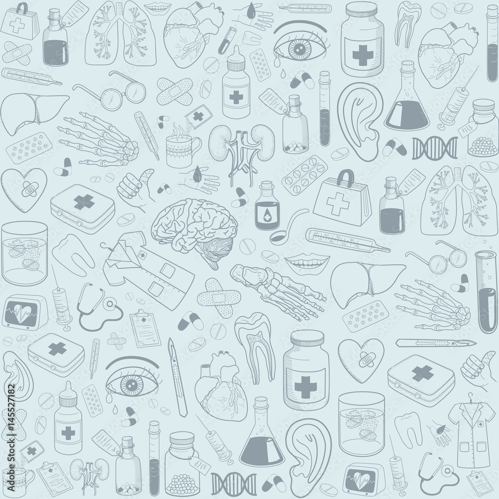 Medicine icons pattern. Medicine icons pattern.