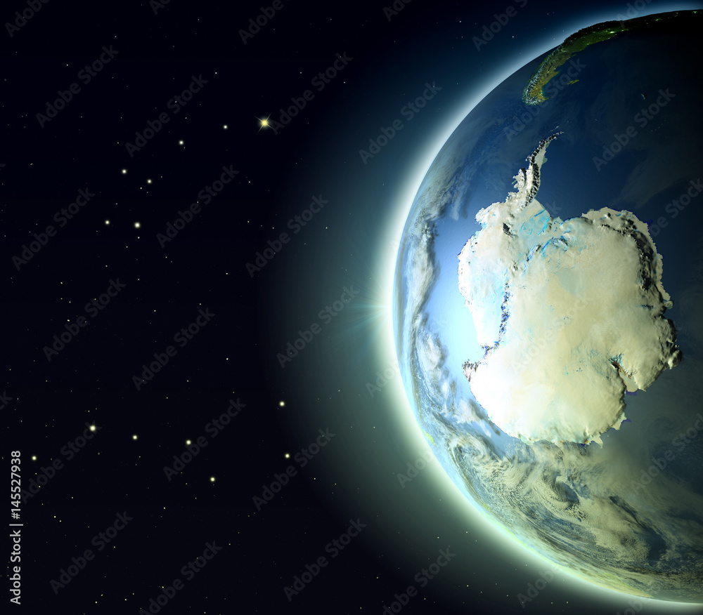 Fototapeta premium Antractic from orbit