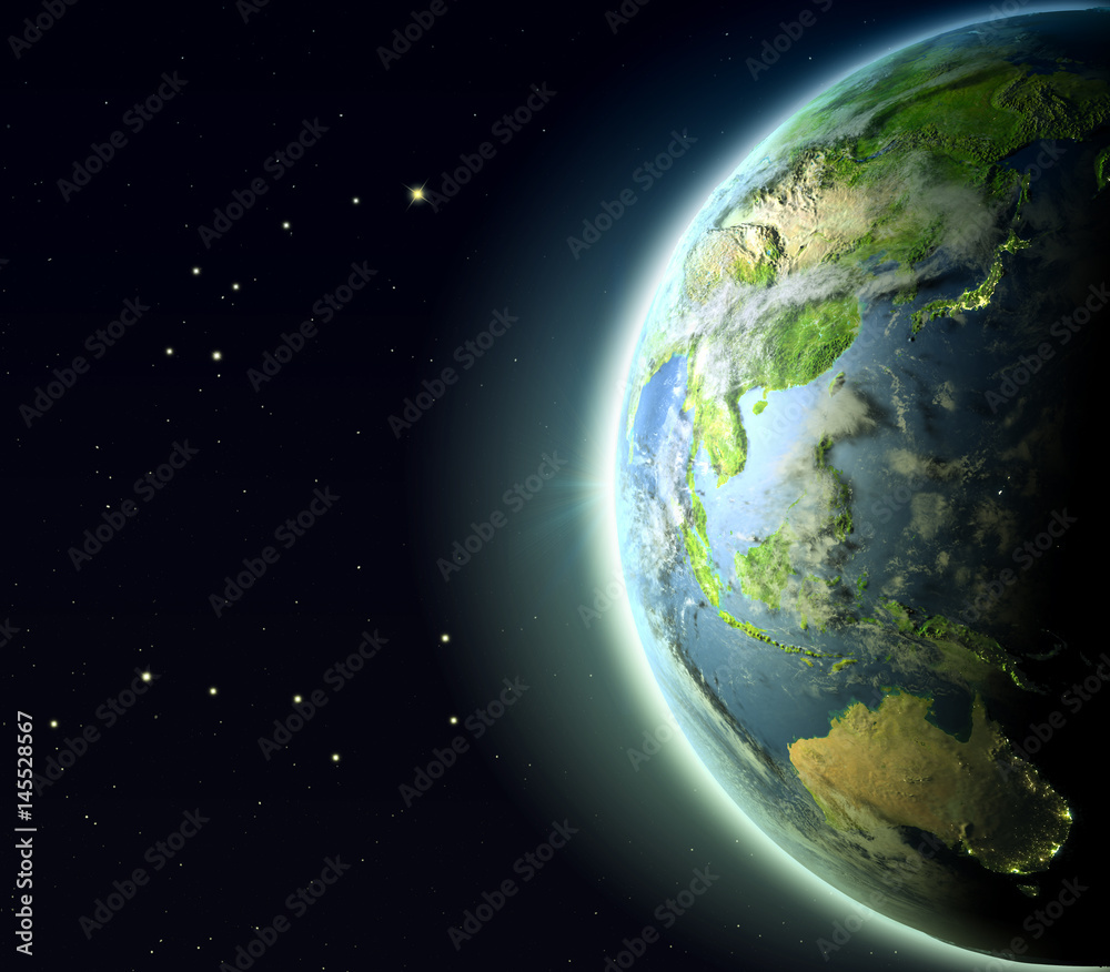 East Asia and Australia from orbit East Asia and Australia from orbit