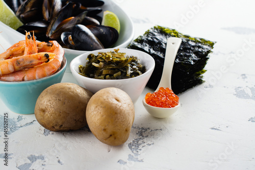 Food rich of iodine
