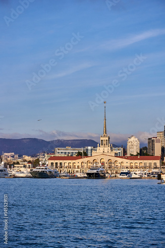 View of seaport in Sochi. RUSSIA © EwaStudio