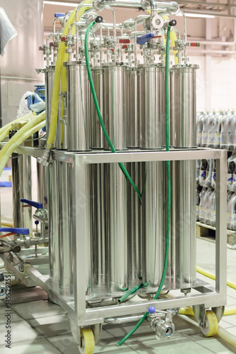 Equipment for beer filtration.