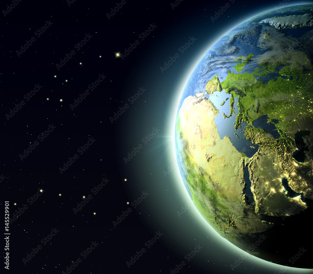 Obraz premium Europe from orbit