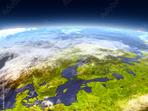 Scandinavian Peninsula from space © harvepino