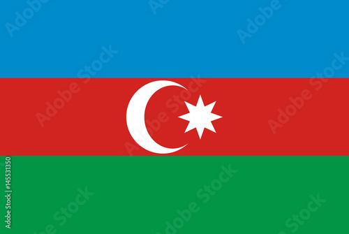 The flag of Azerbaijan