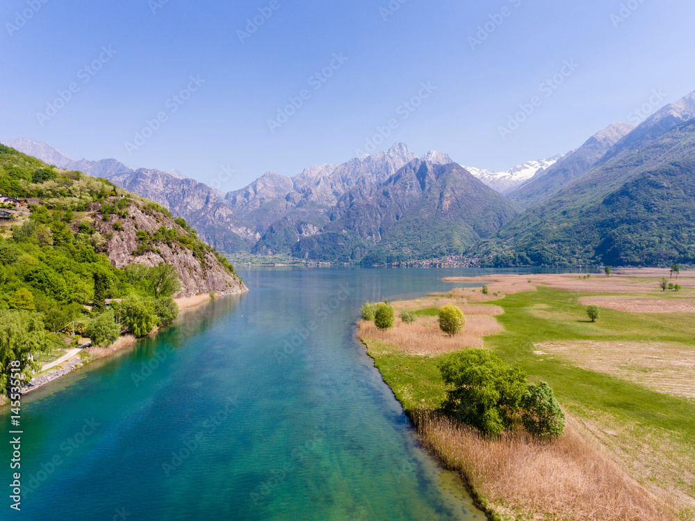 Mera River - Lake of Novate Mezzola (Valchiavenna)