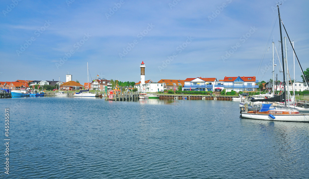 Hafen von Timmendorf auf der Insel Poel nahe Wismar,Ostsee,Mecklenburg-Vorpommern,Deutschland