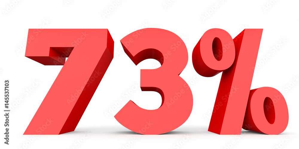Seventy three percent off. Discount 73 %.