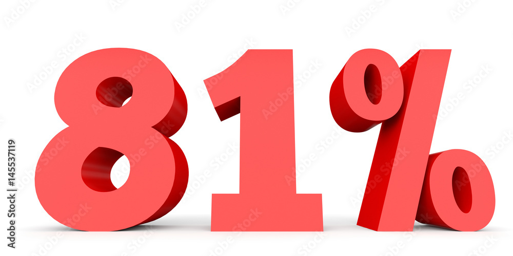Eighty one percent off. Discount 81 %. Eighty one percent off. Discount 81 %.