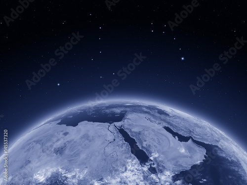 Fototapeta Naklejka Na Ścianę i Meble -  Middle East from space at night