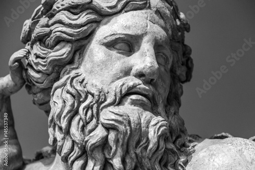 The ancient marble portrait of man with beard photo
