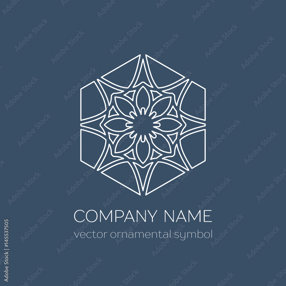 Vector linear geometric symbol Vector linear geometric symbol