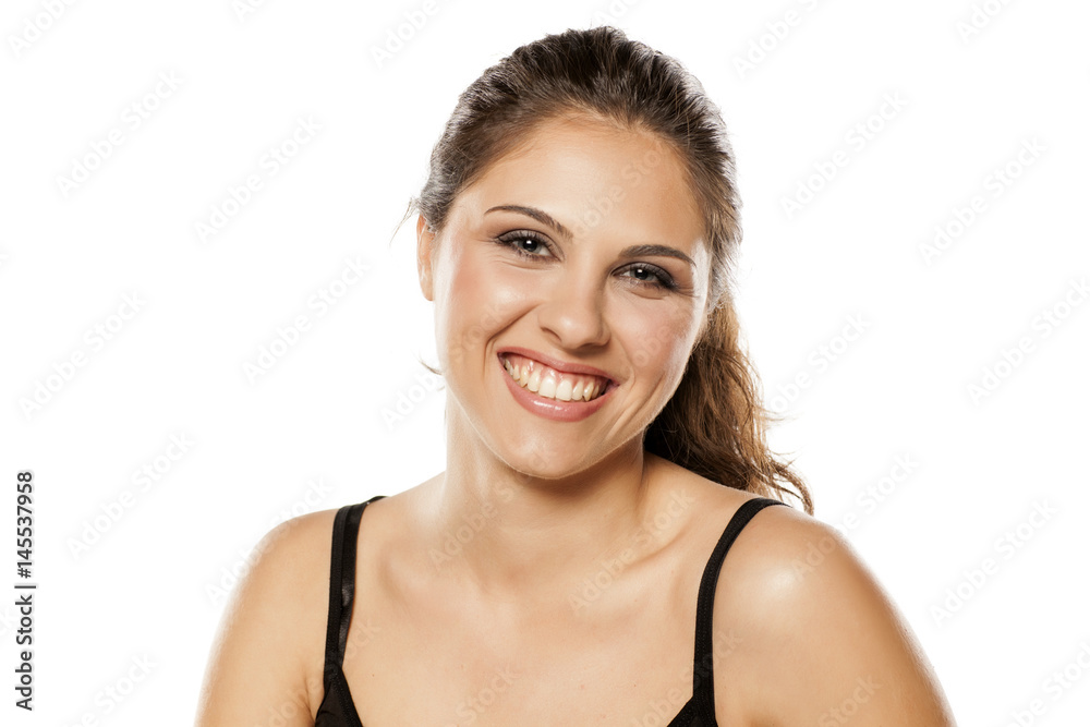 young beautiful woman with blue eyes and makeup young beautiful woman with blue eyes and makeup